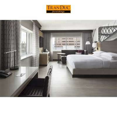 Modern contemporary hotel furniture items in hotel bedroom set for Marriott Cincinnati