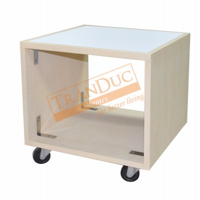 Hotel side table with casters for luxury hotel furniture